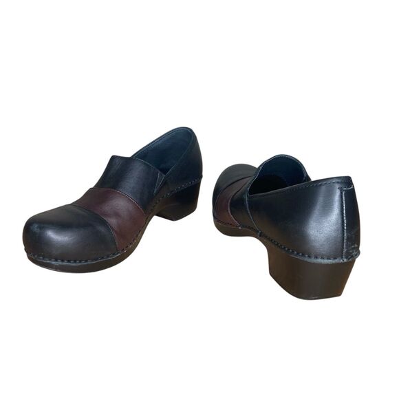 Dansko Women’s Clogs Size EU 39 US 8.5-9 Brown Black Leather Tenley Slip On - Picture 8 of 10